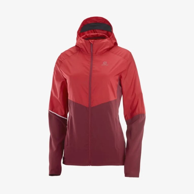 Red Salomon Agile Wind Women's Shell Jackets | IE CW5679